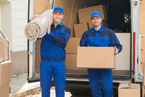 Packing boxes and furniture for a local Coventgarden removal