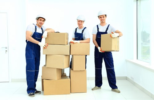 Storage pricing overview with moving boxes and a van load in central London
