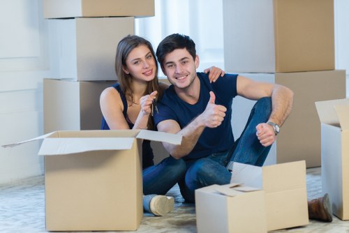 Fragile items packed securely for a small removal job