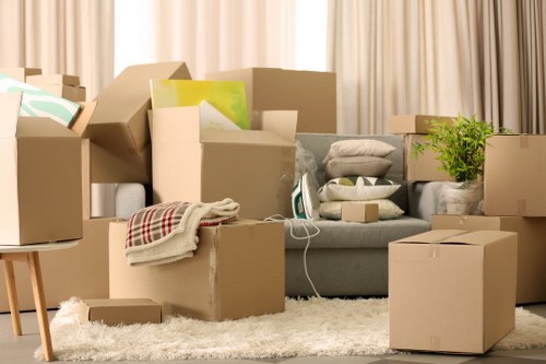Careful packing and labeling items for a Covent Garden move