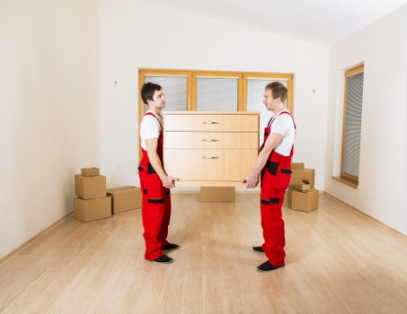 Business moving boxes and workstations in Covent Garden